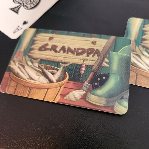 Grandpa Playing Cards Fish - Picture 5 of 6